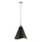 Nuvo Tango 1-Light Small Pendant Matte Black with Burnished Brass 60/7470 - alternate 3